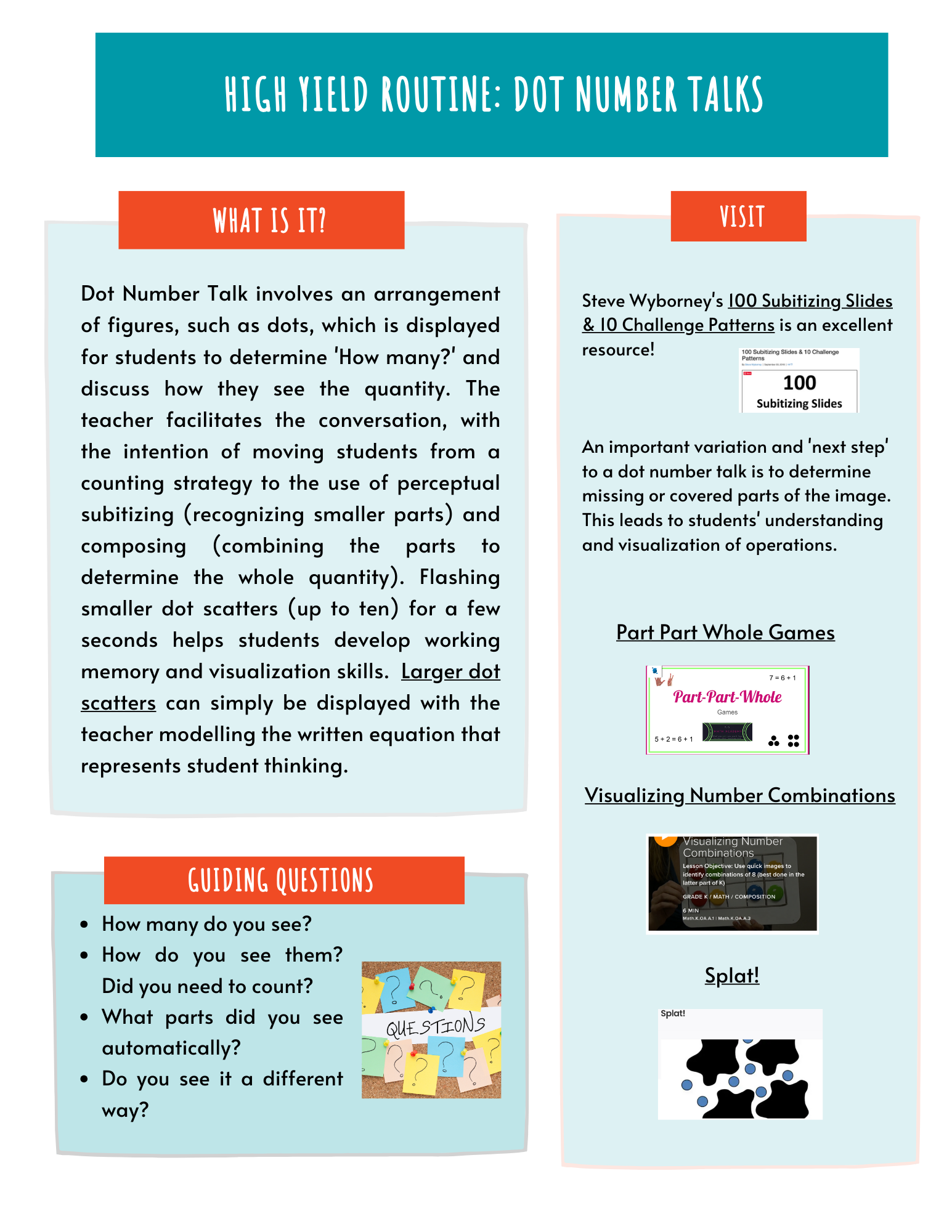 Dot Number Talks High Yield Routine